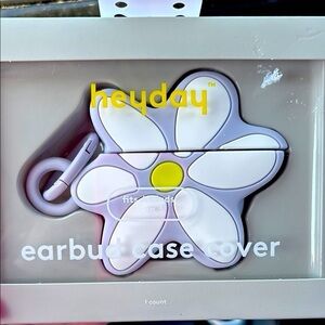 Heyday purple daisy Earbud Case for AirPods generation 1 & 2